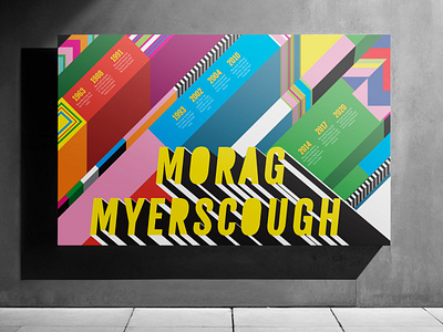 Morag Myerscough Biographical Timeline 3d 3d shapes adobe biographical timelines colour colourful design digital graphic design illustration illustrator poster shapes timeline typography vector visual