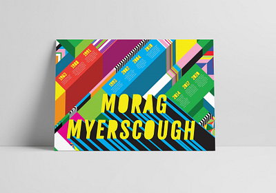 Poster / Morag Myerscough 3d 3d shapes adobe biographical timelines colour colourful design digital graphic design illustration illustrator poster shapes timeline typography vector visual