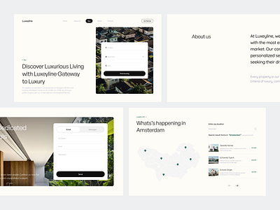 Luxeyline - Buy Page Real Estate booking app brand identity branding building buy buy home card design home house landing page minimalist modern design product design property real estate ui ux website website design