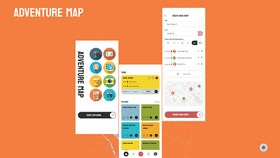 Adventure Map | Sightseeing App adventure illustration ios minimal mobile ui sightseeing sightseeing app ui ux