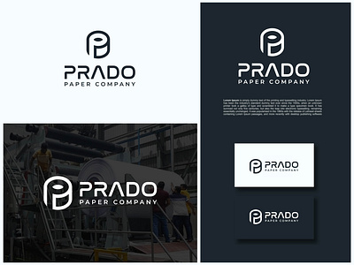 Prado P letter logo. Paper company logo design. art artwork business company drawing factory ill illustration logo design marketing mill paper poster sketch