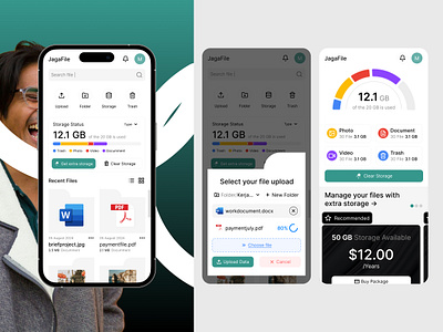 File Management - JagaFile app branding cloud app cloud storage design drive exploration file file explore file manager file sharing file upload filemanagement folders graphic design storage storage app ui uidesign uiuxdesign