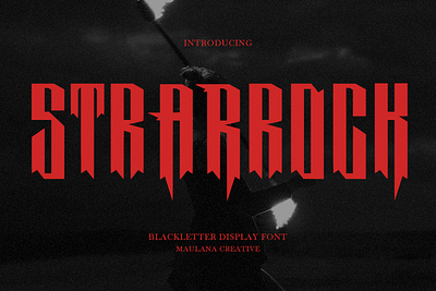 Strarrock Blackletter Display Font animation blackletter font branding design font fonts graphic design logo nostalgic