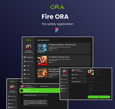 Fire ORA Tablet Application branding design education fire logo ui uiux ux