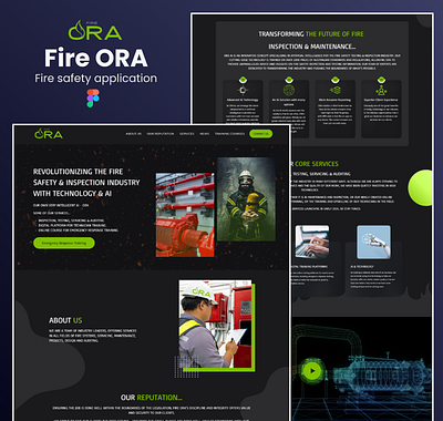 Fire ORA Website branding fire safety ui ux website