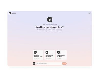 SayHalo - Next-Level Chat AI ai ai chat ai chat bot artificial intelegent chat chat ai chat bot chat gpt chatgpt clean conversation conversation ai design gemini ai minimal minimalist perplexity room chat ui website