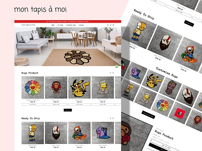 Mon Tapis a Moi E-commerce Store e commerce landingpage newlook rugs ui website