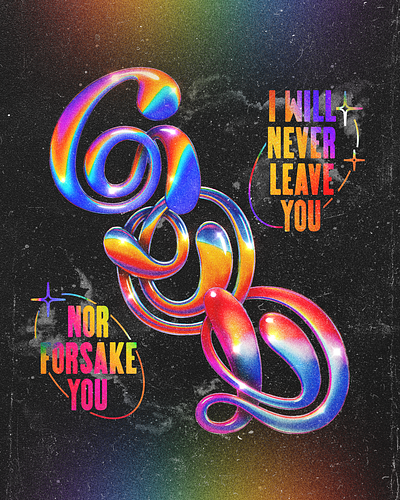 I will never leave you nor forsake you | Christian Poster christian