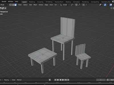 3D Blender Design | Chair | Elecnovate 3d 3dmodeler blender services