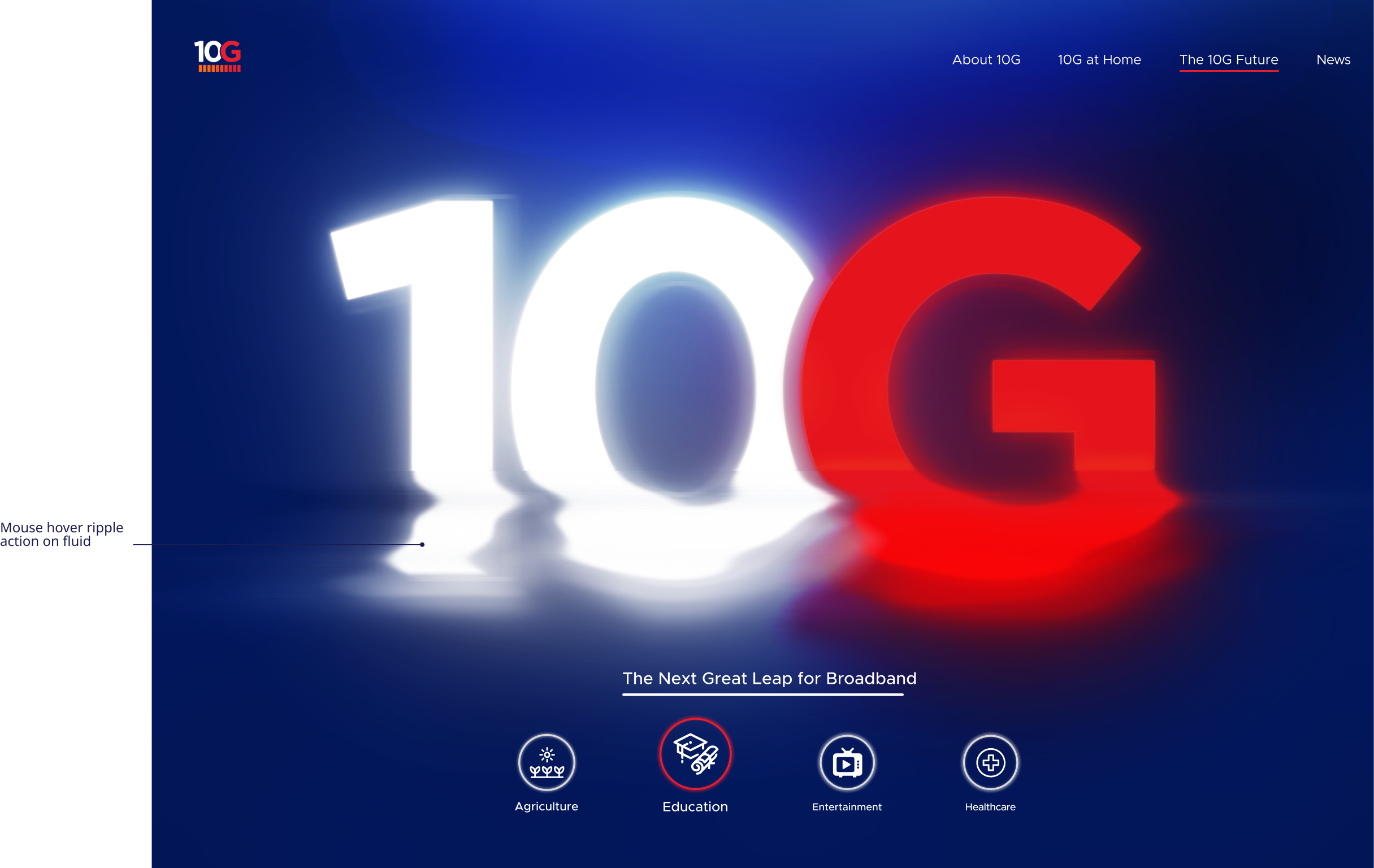 10G Future- Landing page exploration branding graphic design ui