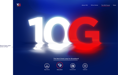 10G Future- Landing page exploration branding graphic design ui