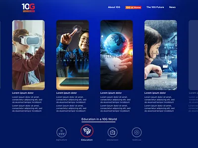 10G Broadband- Education landing page branding graphic design ui visual