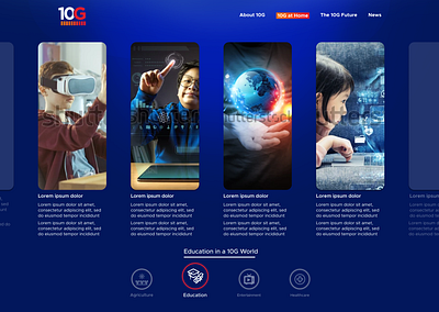 10G Broadband- Education landing page branding graphic design ui visual