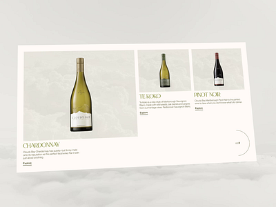 Cloudy Bay | Corporate website animation corporate design ui ux wine