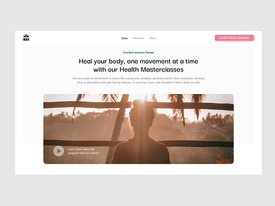 Appt - Health Masterclass Landing Page Design 3d accessibility animation brand branding course course modules design faq graphic design health website illustration logo motion graphics physical therapy responsive web design ui ux web design yoga