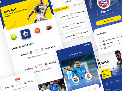 Sports Mobile App app app design inspiration ui mobile app sports sports mobile app ui sereen uiux