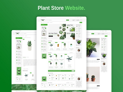 Plant Store Theme Template branding design ecommerce illustration ui web design website design website template woocommerce wordpress