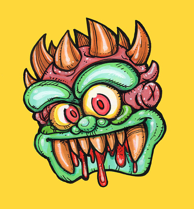 Spixe Sticker character design monster sticker design