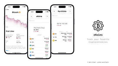 eKoins | Crypto App | iOS crypto app ios app mobile app mobile ui design swift swiftui ui