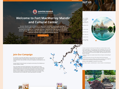 Sanatan Mandir Website spritual temple ui uiux
