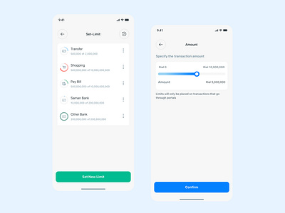 🪸Set Limit (Mobillet) ai bank budget budgeting card finance fintech limitation mobile app mobillet neo bank product design revolut set limit