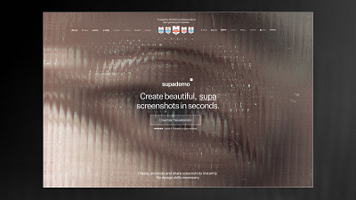 Landing page design - supademo branding desktop landing page ui