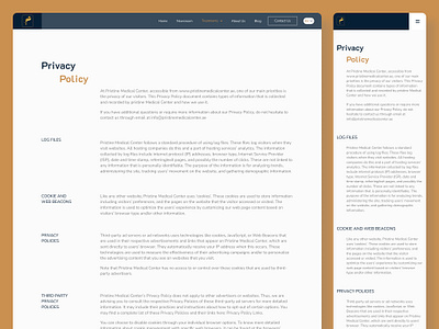 Privacy Policy - Responsive Website UI design medical privacy policy privacy policy privacy policy app privacy policy tab privacy policy web responsive design responsive website side pages ui ui uiux ux