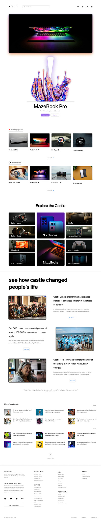 Castle branding design figma landing page ui ux ui design web design