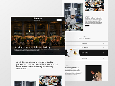 Restaurant Website Concept clean eating fine dining food website foodie luxury restaurant minimalist modern restaurant restaurant website trendy design ui uiux ux