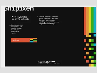 Landing page design - shipixen boilerplate branding desktop framework landing page sass ui