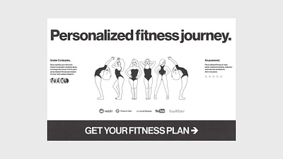 Landing page design - Workout pro branding desktop fitness landing page ui