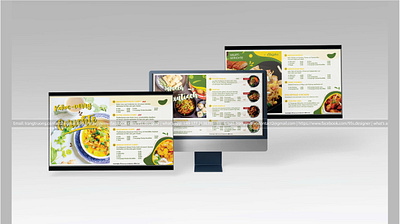 TV DIGITAL MENU brochure design digital menu digital menu design graphic design menu design restaurant menu