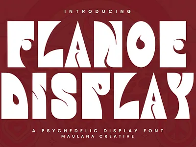 Flanoe Psychedelic Font animation branding font fonts graphic design logo nostalgic psychedelic