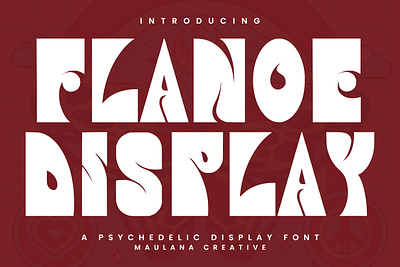 Flanoe Psychedelic Font animation branding font fonts graphic design logo nostalgic psychedelic