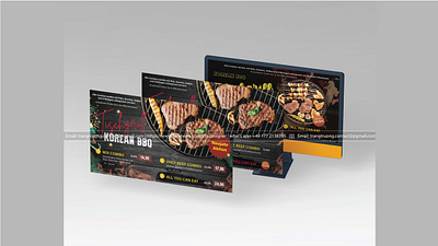 BBQ DIGITAL MENU DESIGN brochure design digital menu graphic design menu design poster design restaurant menu