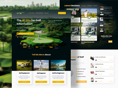 UI/UX Design for Tellmemoregolf Amazon Affiliate Blog Platform affiliate affiliate program amazon blog design blog website blogging platform ecommerce website golf golf branding golf web app landing page landing page design landing page ui product design saas product web design web ui webdesign website design website ui