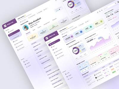 Learning Management System Student Database UI/UX branding ui