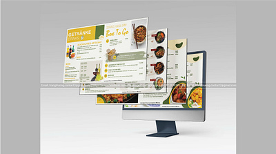 BOX TO GO AND DIGITAL MENU DESIGN brochure design digital menu flyer design graphic design menu design poster design restaurant menu