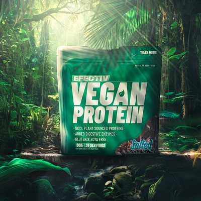 Vegan Protein artwork branding health label label design packaging packaging design photoshop product design protein supplement vegan vegan protein