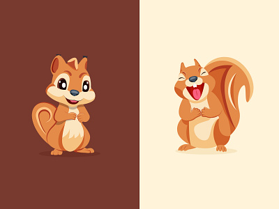 Squirrel Icons Set acorn animal brown cartoon character cute flat funny happy icon set iconography iconset mammal mascot nature nut smile squirrel icons vector woodland