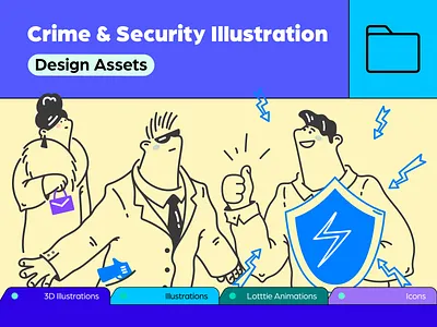 Featured Category: Crime & Security branding crime design design asset free asset graphic design iconscout illustration security ui vector