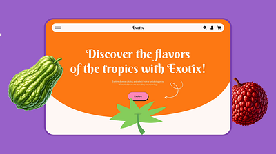 Exotic Fruits & Vegetables Online Store | UX/UI Design e commerce friuts online store ui ux uxuidesign vegetables web web design