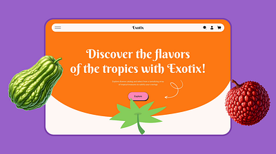 Exotic Fruits & Vegetables Online Store | UX/UI Design e commerce friuts online store ui ux uxuidesign vegetables web web design