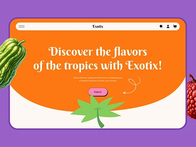 Exotic Fruits & Vegetables Online Store | UX/UI Design e commerce friuts online store ui ux uxuidesign vegetables web web design