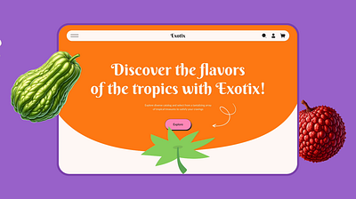 Exotic Fruits & Vegetables Online Store | UX/UI Design e commerce friuts online store ui ux uxuidesign vegetables web web design