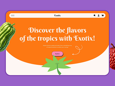 Exotic Fruits & Vegetables Online Store | UX/UI Design e commerce friuts online store ui ux uxuidesign vegetables web web design