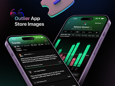 Outlier: App Store Images analytics app application betting bookmaker dark design gambling ios mobile modern neon product design sports trend trends ui user interface ux web design