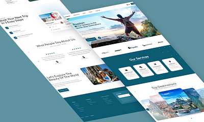 Travel Website Landing Page design graphic design landing page ui web design