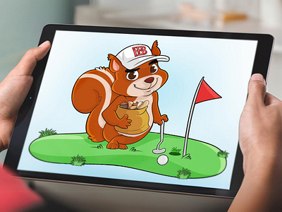 Mascot Golf Squirrel Logo | Funny Golfer Squirrel 2d animation branding cartoon animal cartoon mascot cartoon squirrel cute cute squirrel cartoon design fiverr gerdoo golf club golfer squirrel graphic design illustration illustrationsquirrel logo motion graphics squirrel squirrel cartoon image vector