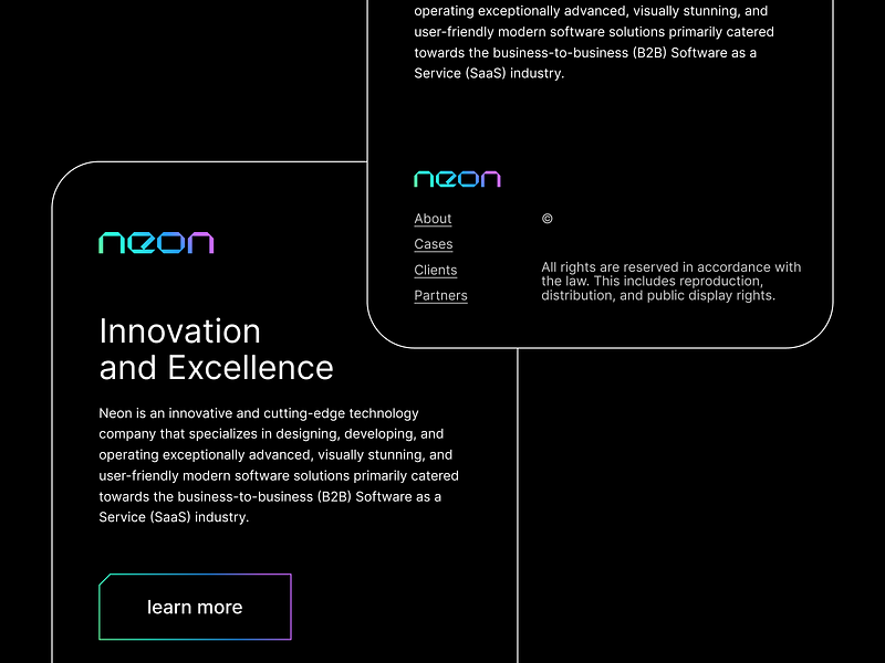 Neon brand design brand identity brand studio branding design agency design studio digital logo design neon saas software typography